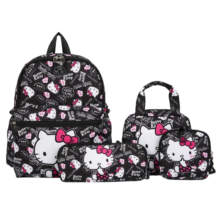 4Pcs/Set Kawaii Cartoon Hello Kitty Black Backpack 4Pcs/Set Kawaii Cartoon Hello Kitty Black Backpack