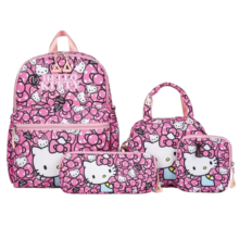 4Pcs/Set Sanrio Kawaii Cartoon Hello Kitty Pink Backpack 4Pcs/Set Sanrio Kawaii Cartoon Hello Kitty Pink Backpack
