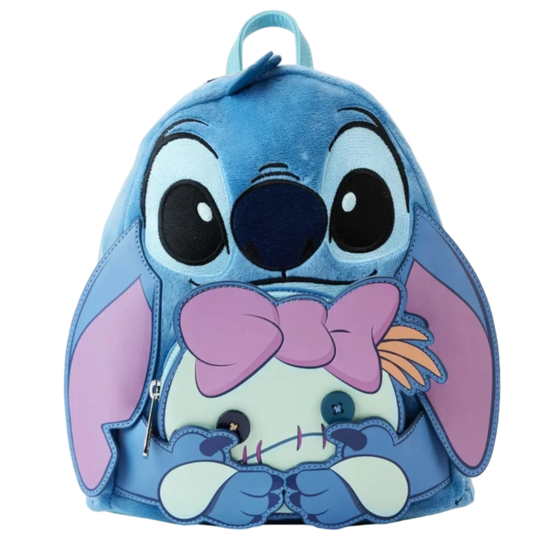 Kawaii Cartoon Loungefly Stitch And Scrump Mini Backpack