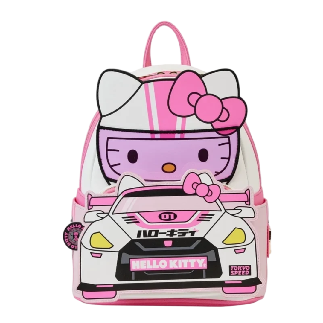 Kawaii Cartoon Loungefly X Sanrio Hello Kitty Tokyo Speed ​​Racer Mini Backpack
