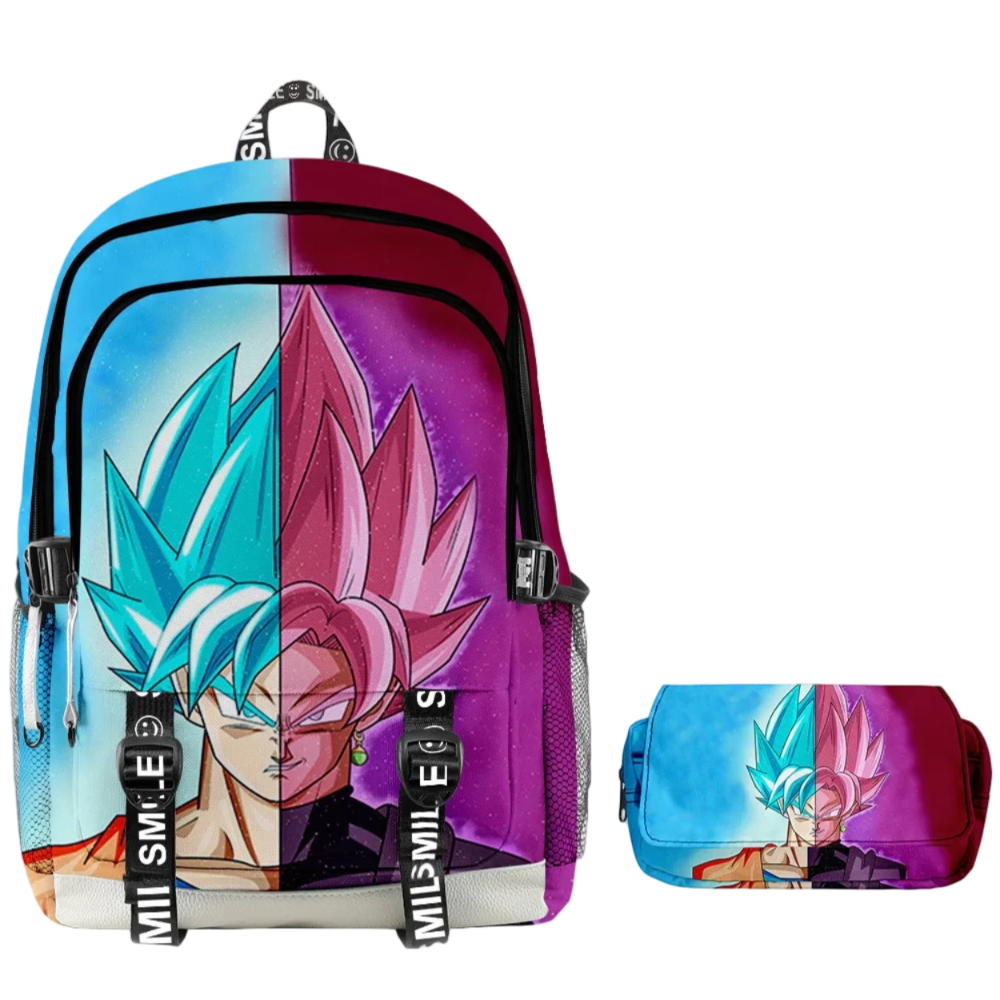 2Pcs/Set Anime Kawaii Dragon Ball Vegeta Goku Backpack And Pencil Case