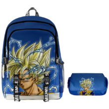 2Pcs/Set Anime Kawaii Dragon Ball Z Son Goku Blue Backpack And Pencil Case 2Pcs/Set Anime Kawaii Dragon Ball Z Son Goku Blue Backpack And Pencil Case