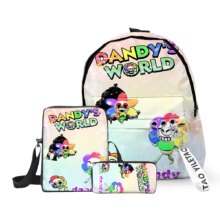 Cartoon Popular Dandy’s World 3D Print 3pcs/Set pupil School Bags Oxford Key Chain Backpack Inclined shoulder bag Pencil Case Cartoon Popular Dandy's World 3D Print 3pcs/Set pupil School Bags Oxford Key Chain Backpack Inclined shoulder bag Pencil Case