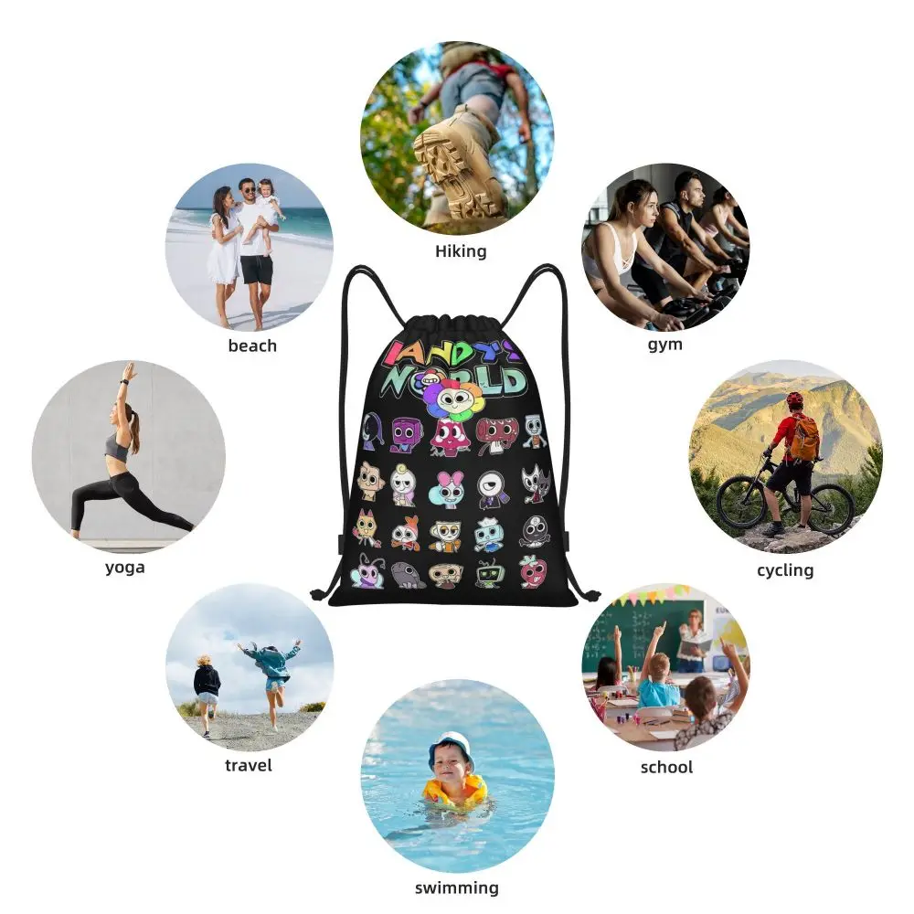 Anime Kawaii Dandy's World Character Drawstring Backpack