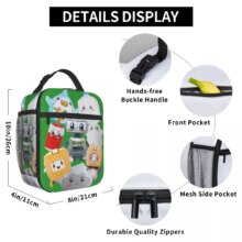 Lankybox Australia Funny Gift For Kids Insulated Lunch Bags Thermal Bag Meal Container High Capacity Tote Lunch Box Food Bag Lankybox Australia Funny Gift For Kids Insulated Lunch Bags Thermal Bag Meal Container High Capacity Tote Lunch Box Food Bag