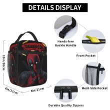 Deadpools Film Insulated Lunch Bag Thermal Bag Meal Container High Capacity Lunch Box Tote Men Women College Picnic Deadpools Film Insulated Lunch Bag Thermal Bag Meal Container High Capacity Lunch Box Tote Men Women College Picnic