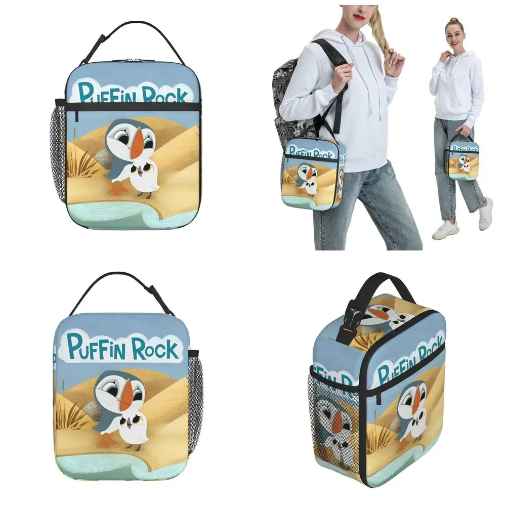 Cartoon Puffin Rock Oona And Baba Kawaii Insulated Lunch Bag