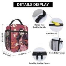 Demon Slayer Nezuko Kamado Insulated Lunch Bag High Capacity Lunch Container Cooler Bag Tote Lunch Box Outdoor Bento Pouch Demon Slayer Nezuko Kamado Insulated Lunch Bag High Capacity Lunch Container Cooler Bag Tote Lunch Box Outdoor Bento Pouch