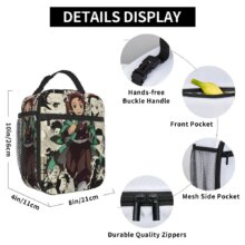 Demon Slayer Nezuko Kamado Insulated Lunch Bag High Capacity Lunch Container Cooler Bag Tote Lunch Box Outdoor Bento Pouch Demon Slayer Nezuko Kamado Insulated Lunch Bag High Capacity Lunch Container Cooler Bag Tote Lunch Box Outdoor Bento Pouch