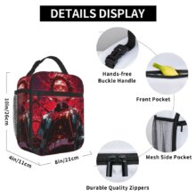 Demon Slayer Nezuko Kamado Insulated Lunch Bag High Capacity Lunch Container Cooler Bag Tote Lunch Box Outdoor Bento Pouch Demon Slayer Nezuko Kamado Insulated Lunch Bag High Capacity Lunch Container Cooler Bag Tote Lunch Box Outdoor Bento Pouch