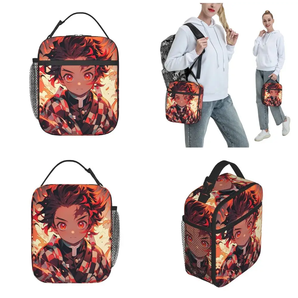 Anime Kawaii Demon Slayer Tanjiro Kamado Lunch Bag