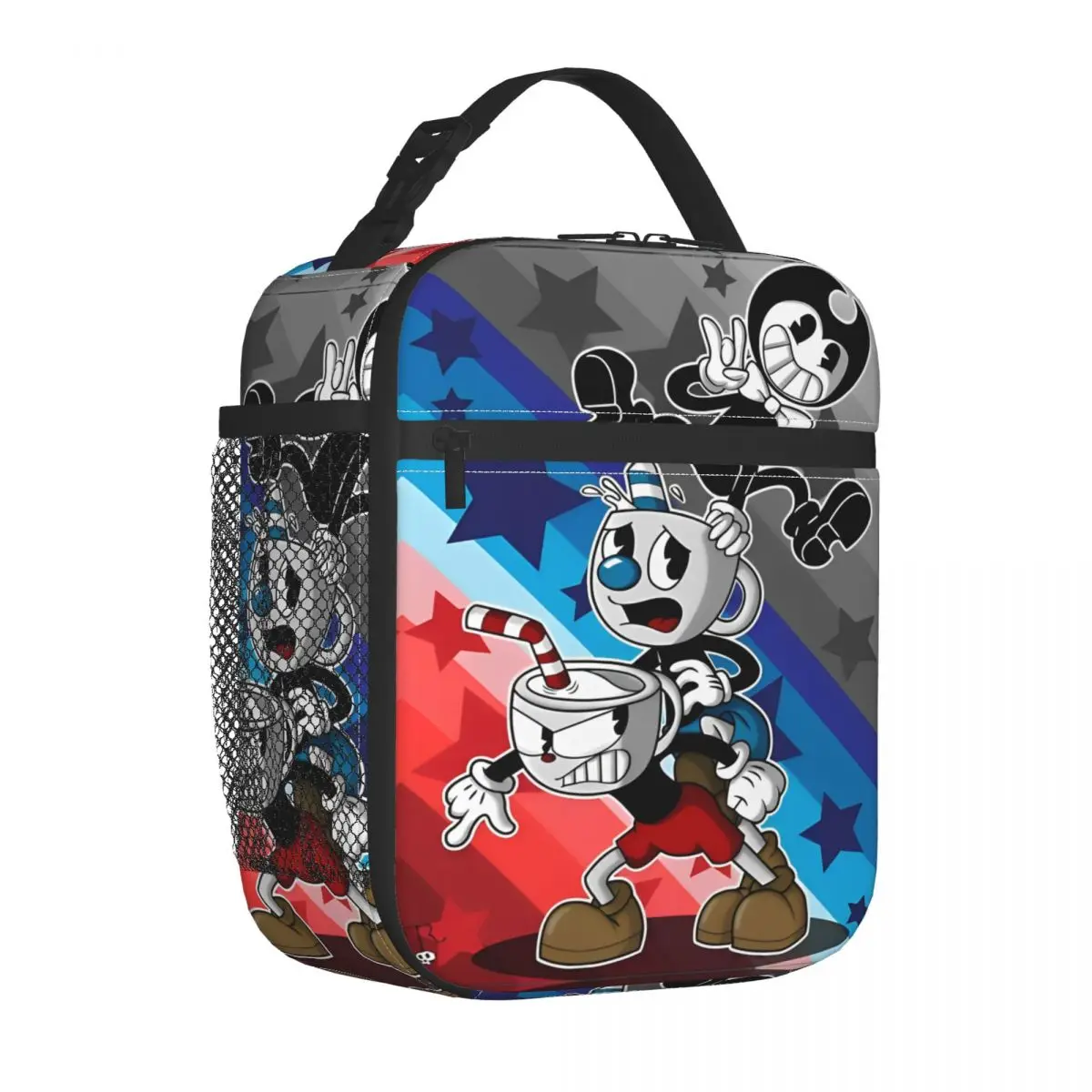 Anime Kawaii Cuphead Mugman Polyester Lunch Bag