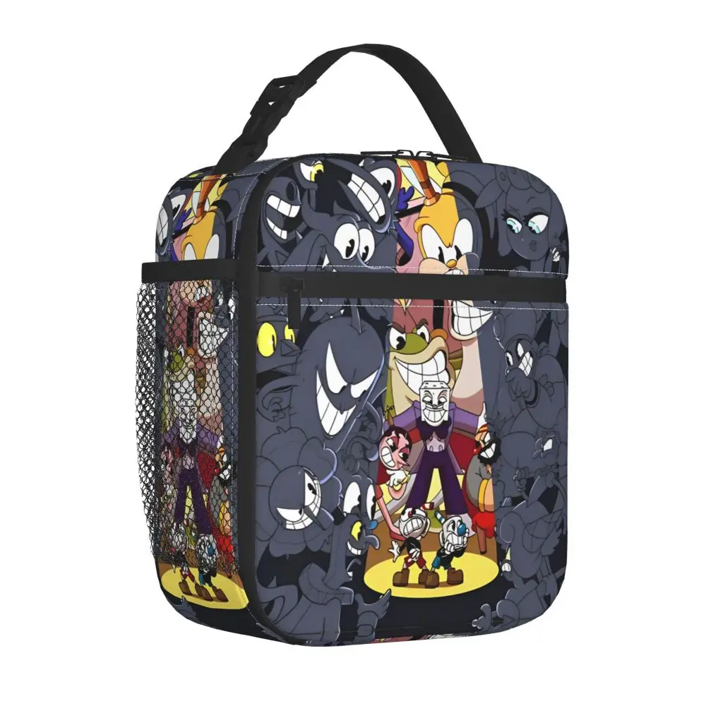Kawaii Cuphead Anime Character Polyester Lunch Bag