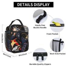 Aigis P3R Insulated Lunch Bag High Capacity Personas 3 Anime Reusable Cooler Bag Tote Lunch Box Beach Travel Men Women Aigis P3R Insulated Lunch Bag High Capacity Personas 3 Anime Reusable Cooler Bag Tote Lunch Box Beach Travel Men Women
