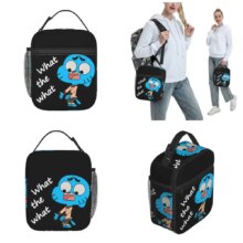 Gumballs And Darwin Greet The Fans Insulated Lunch Bags Large Reusable Thermal Bag Tote Lunch Box Office Outdoor Men Women Gumballs And Darwin Greet The Fans Insulated Lunch Bags Large Reusable Thermal Bag Tote Lunch Box Office Outdoor Men Women