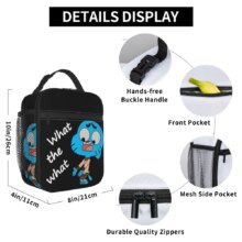 Gumballs And Darwin Greet The Fans Insulated Lunch Bags Large Reusable Thermal Bag Tote Lunch Box Office Outdoor Men Women Gumballs And Darwin Greet The Fans Insulated Lunch Bags Large Reusable Thermal Bag Tote Lunch Box Office Outdoor Men Women