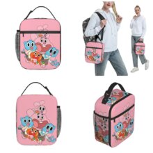 Gumballs And Darwin Greet The Fans Insulated Lunch Bags Large Reusable Thermal Bag Tote Lunch Box Office Outdoor Men Women Gumballs And Darwin Greet The Fans Insulated Lunch Bags Large Reusable Thermal Bag Tote Lunch Box Office Outdoor Men Women