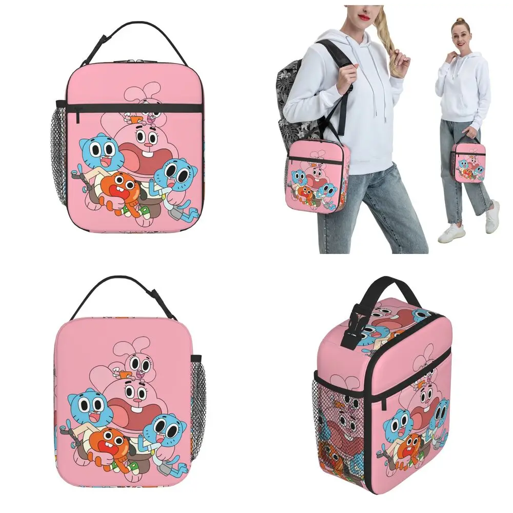 The Amazing World Of Gumball Printed Kawaii Insulated Lunch Bag