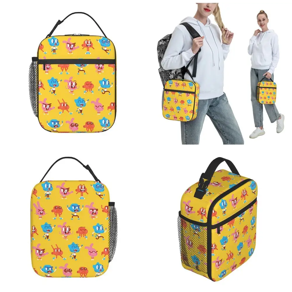Kawaii The Amazing World Of Gumball Insulated Polyester Lunch Bag