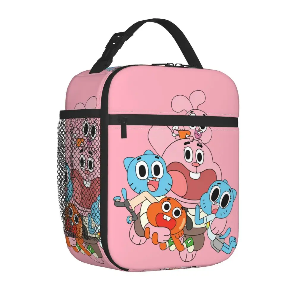 The Amazing World Of Gumball Printed Kawaii Insulated Lunch Bag