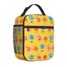 Gumballs And Darwin Greet The Fans Insulated Lunch Bags Large Reusable Thermal Bag Tote Lunch Box Office Outdoor Men Women Gumballs And Darwin Greet The Fans Insulated Lunch Bags Large Reusable Thermal Bag Tote Lunch Box Office Outdoor Men Women