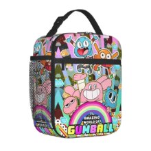 Gumballs And Darwin Greet The Fans Insulated Lunch Bags Large Reusable Thermal Bag Tote Lunch Box Office Outdoor Men Women Gumballs And Darwin Greet The Fans Insulated Lunch Bags Large Reusable Thermal Bag Tote Lunch Box Office Outdoor Men Women