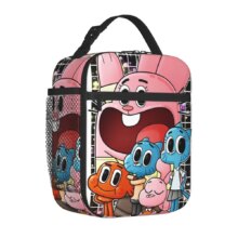 Gumballs And Darwin Greet The Fans Insulated Lunch Bags Large Reusable Thermal Bag Tote Lunch Box Office Outdoor Men Women Gumballs And Darwin Greet The Fans Insulated Lunch Bags Large Reusable Thermal Bag Tote Lunch Box Office Outdoor Men Women