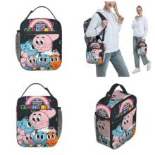 Gumballs And Darwin Greet The Fans Insulated Lunch Bags Large Reusable Thermal Bag Tote Lunch Box Office Outdoor Men Women Gumballs And Darwin Greet The Fans Insulated Lunch Bags Large Reusable Thermal Bag Tote Lunch Box Office Outdoor Men Women