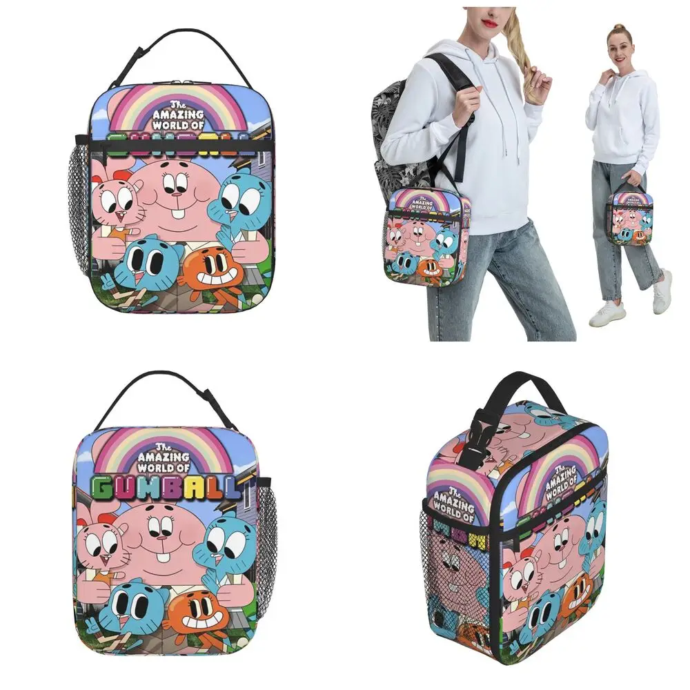 Kawaii The Amazing World Of Gumball Printed Insulated Lunch Bag