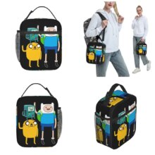 Adventure Times Finn Jake BMO Insulated Lunch Bag Large Cartoon Reusable Thermal Bag Tote Lunch Box School Outdoor Bento Pouch Adventure Times Finn Jake BMO Insulated Lunch Bag Large Cartoon Reusable Thermal Bag Tote Lunch Box School Outdoor Bento Pouch
