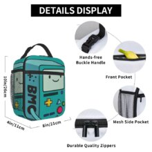 Adventure Times Finn Jake BMO Insulated Lunch Bag Large Cartoon Reusable Thermal Bag Tote Lunch Box School Outdoor Bento Pouch Adventure Times Finn Jake BMO Insulated Lunch Bag Large Cartoon Reusable Thermal Bag Tote Lunch Box School Outdoor Bento Pouch
