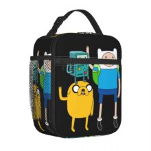 Adventure Times Finn Jake BMO Insulated Lunch Bag Large Cartoon Reusable Thermal Bag Tote Lunch Box School Outdoor Bento Pouch Adventure Times Finn Jake BMO Insulated Lunch Bag Large Cartoon Reusable Thermal Bag Tote Lunch Box School Outdoor Bento Pouch