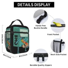 Adventure Times Finn Jake BMO Insulated Lunch Bag Large Cartoon Reusable Thermal Bag Tote Lunch Box School Outdoor Bento Pouch Adventure Times Finn Jake BMO Insulated Lunch Bag Large Cartoon Reusable Thermal Bag Tote Lunch Box School Outdoor Bento Pouch