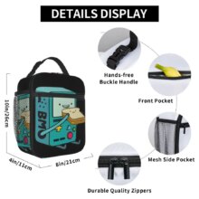 Adventure Times Finn Jake BMO Insulated Lunch Bag Large Cartoon Reusable Thermal Bag Tote Lunch Box School Outdoor Bento Pouch Adventure Times Finn Jake BMO Insulated Lunch Bag Large Cartoon Reusable Thermal Bag Tote Lunch Box School Outdoor Bento Pouch