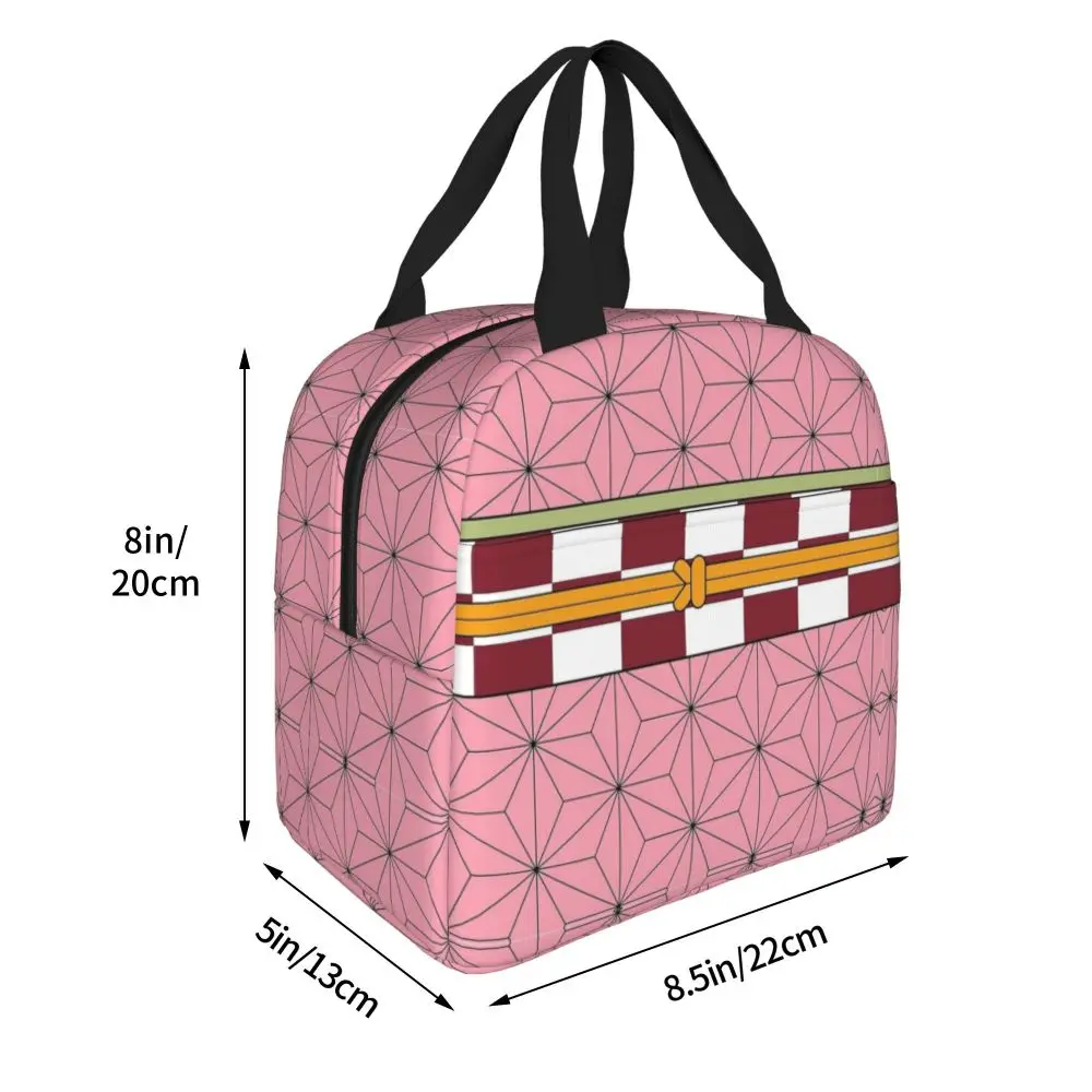 Kawaii Anime Demon Slayer Nezuko Pattern Lunch Bag