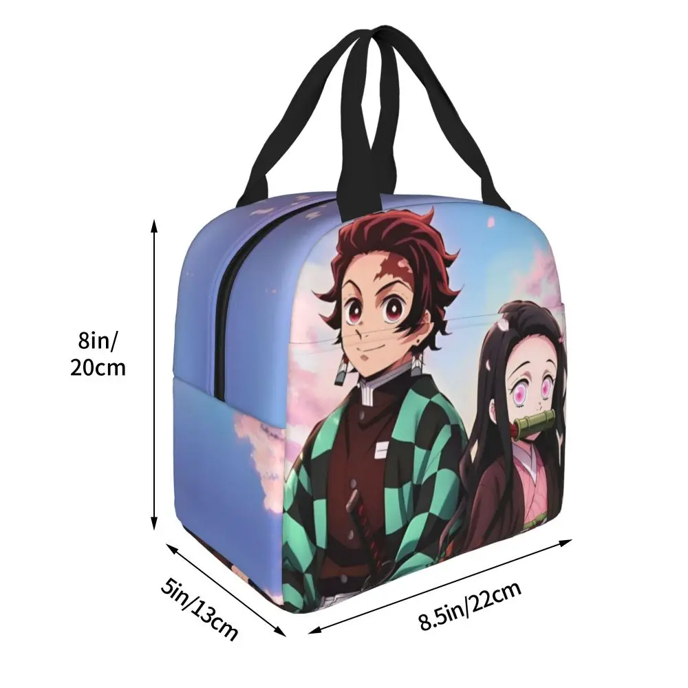 Kawaii Anime Demon Slayer Tanjiro And Nezuko Lunch Bag