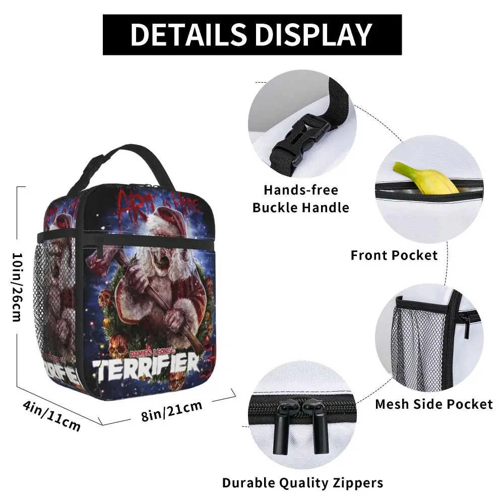 Terrifier Art The Clown Christmas Gnome Lunch Bag