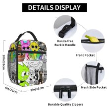 Sprunki Horror Spranky Insulated Lunch Bags Portable Lunch Container Thermal Bag Tote Lunch Box Work Picnic Food Handbags Sprunki Horror Spranky Insulated Lunch Bags Portable Lunch Container Thermal Bag Tote Lunch Box Work Picnic Food Handbags