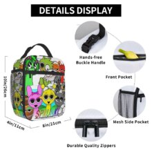 Sprunki Horror Spranky Insulated Lunch Bags Portable Lunch Container Thermal Bag Tote Lunch Box Work Picnic Food Handbags Sprunki Horror Spranky Insulated Lunch Bags Portable Lunch Container Thermal Bag Tote Lunch Box Work Picnic Food Handbags