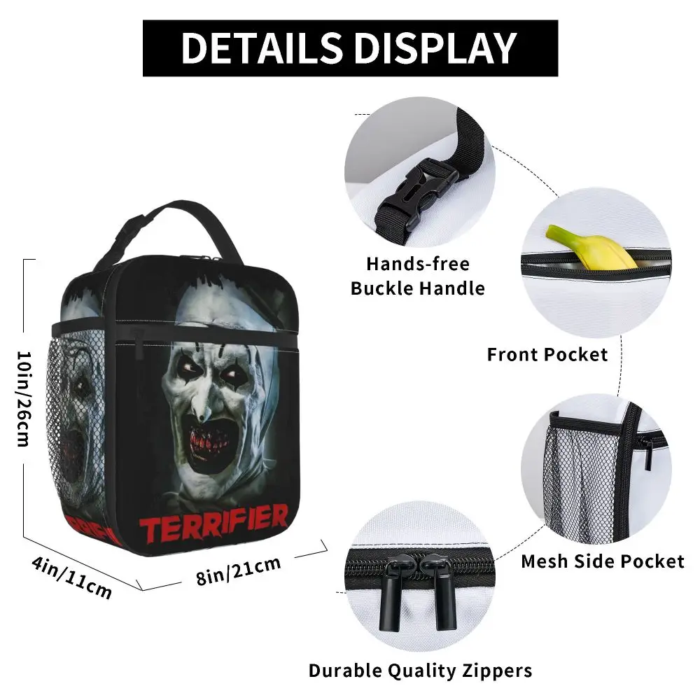 Horror Terrifier Art The Clown Insulated Polyester Lunch Bag