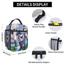 Blue Lock Football Insulated Lunch Bag Portable Meal Container Cooler Bag Tote Lunch Box College Picnic Bento Pouch Blue Lock Football Insulated Lunch Bag Portable Meal Container Cooler Bag Tote Lunch Box College Picnic Bento Pouch