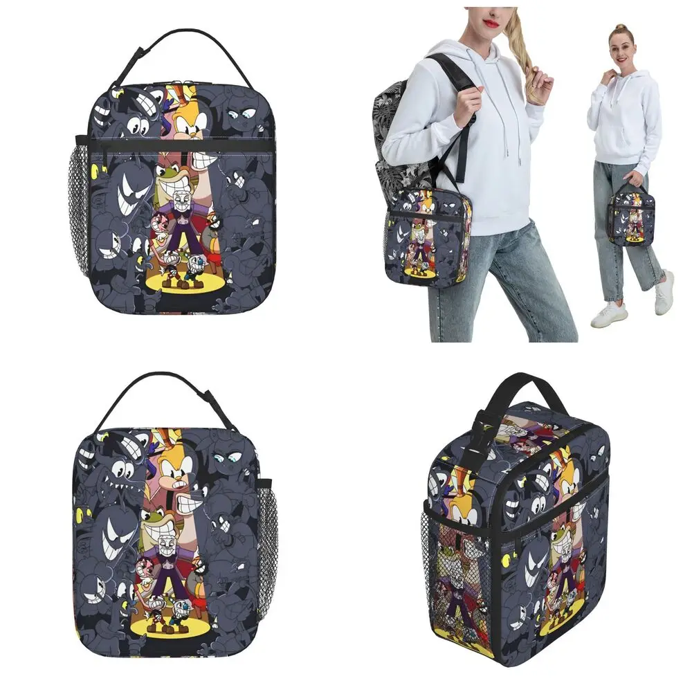 Cuphead Game Print Insulated Kawaii Lunch Bag