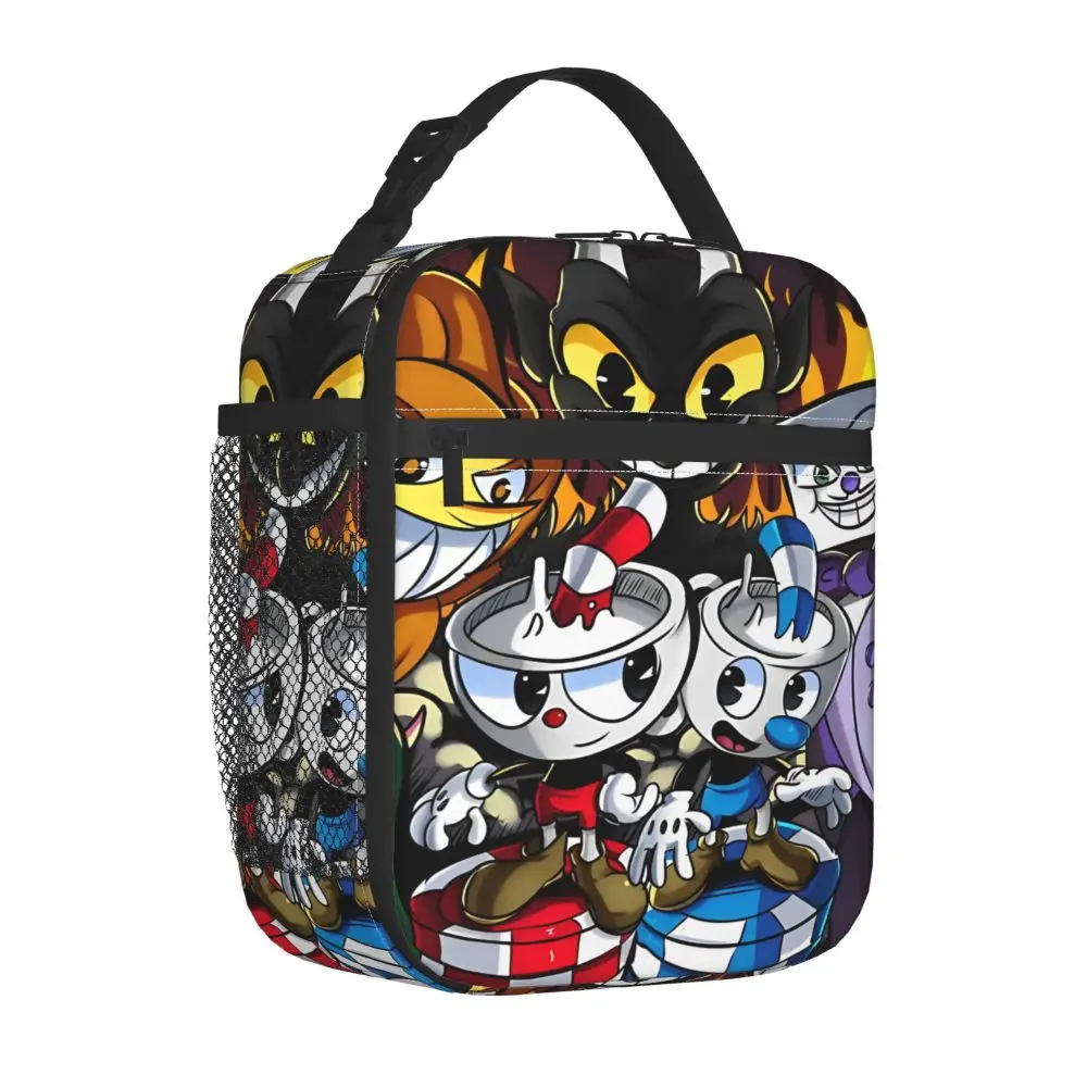 Cuphead Game Character Insulated Kawaii Lunch Bag