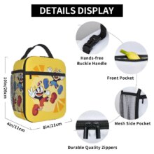 Cuphead Game Insulated Lunch Bag Cuphead Game Insulated Lunch Bag