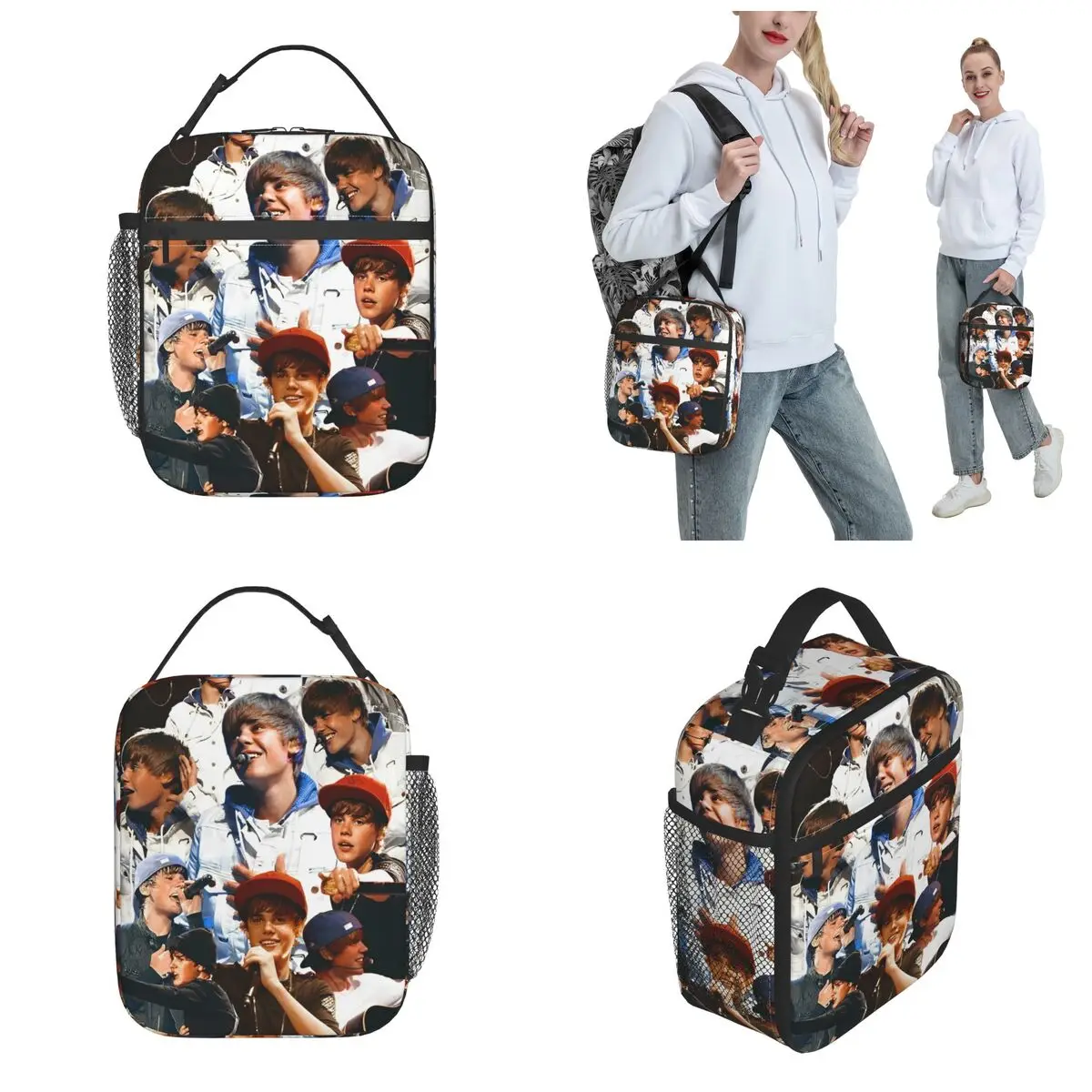 Justin Bieber Insulated Kawaii Lunch Bag
