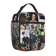 Justin Bieber Insulated Lunch Bags Portable Music Meal Container Cooler Bag Tote Lunch Box Beach Outdoor Food Storage Bags Justin Bieber Insulated Lunch Bags Portable Music Meal Container Cooler Bag Tote Lunch Box Beach Outdoor Food Storage Bags
