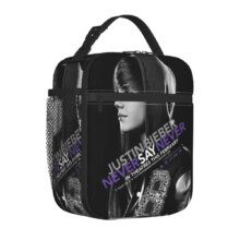 Justin Bieber Insulated Lunch Bags Portable Music Meal Container Cooler Bag Tote Lunch Box Beach Outdoor Food Storage Bags Justin Bieber Insulated Lunch Bags Portable Music Meal Container Cooler Bag Tote Lunch Box Beach Outdoor Food Storage Bags