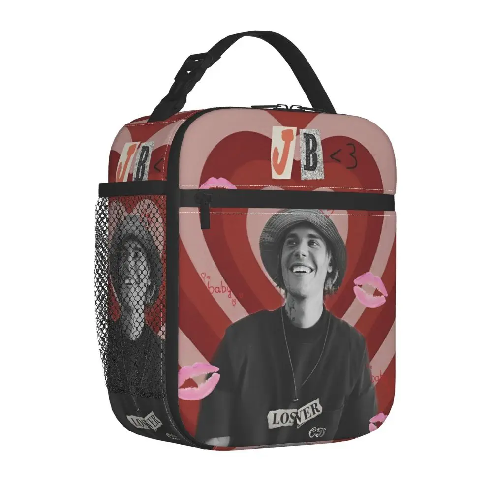 Justin Bieber Printed Kawaii Lunch Bag