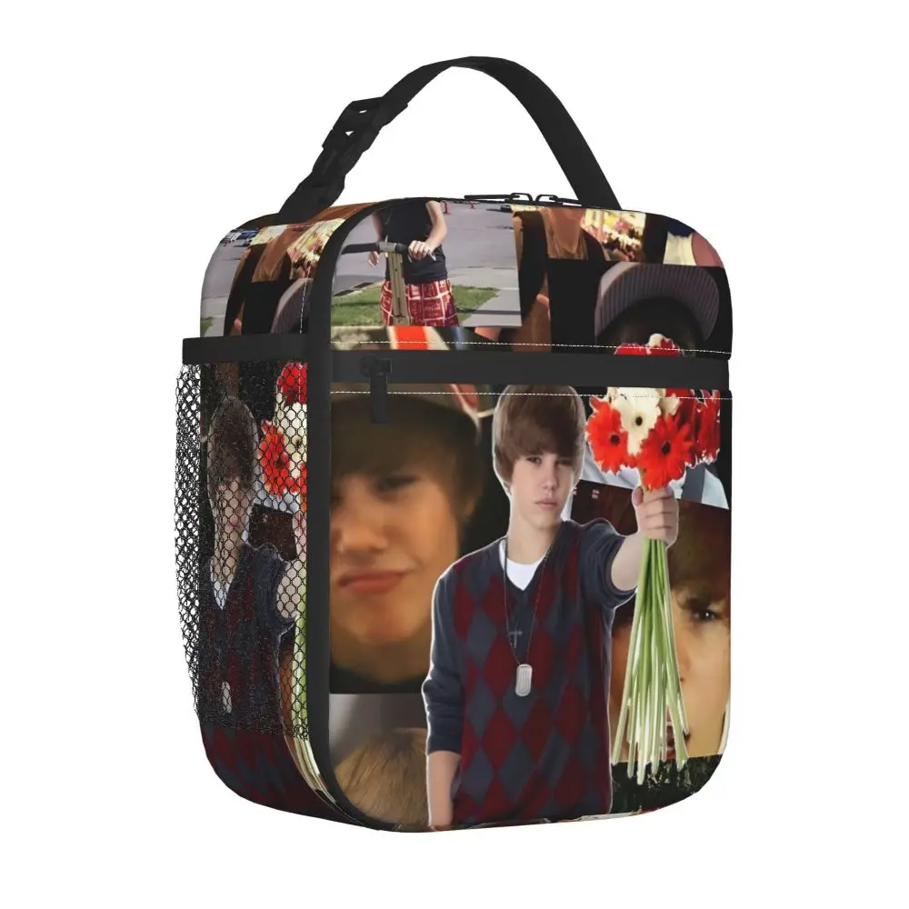 Kawaii Justin Bieber Printed Insulated Lunch Bag