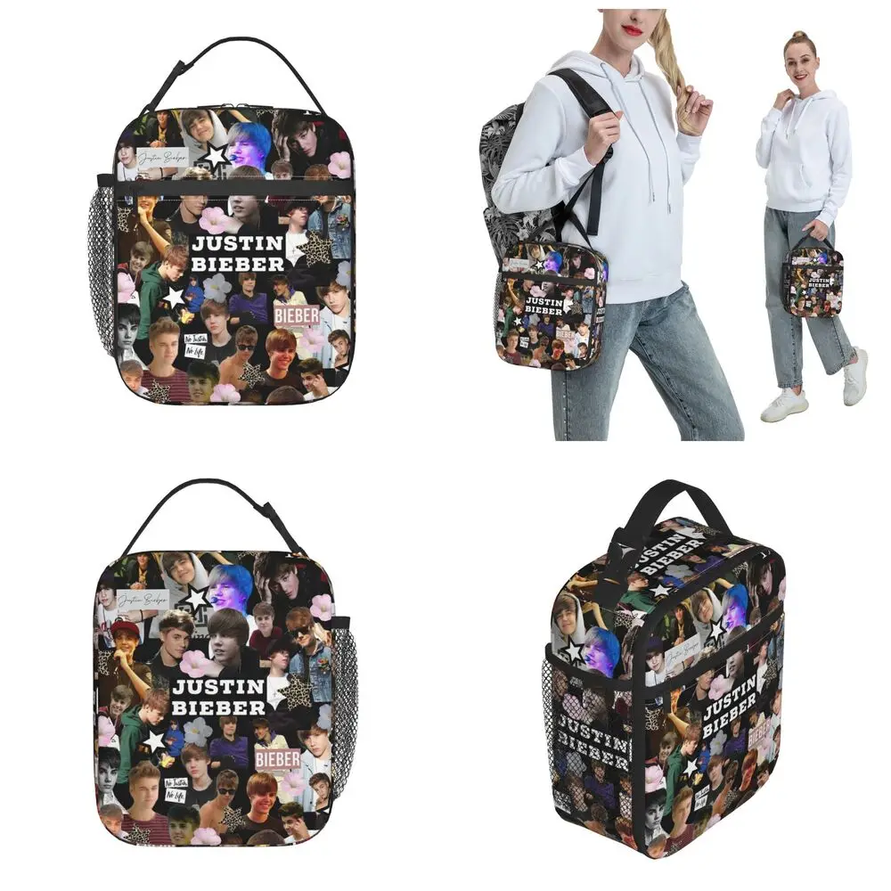 Justin Bieber Printed Insulated Kawaii Lunch Bag